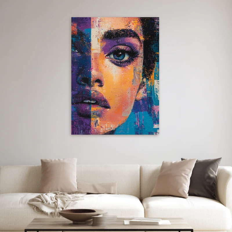 Abstraktes Frauenportrait Poster
