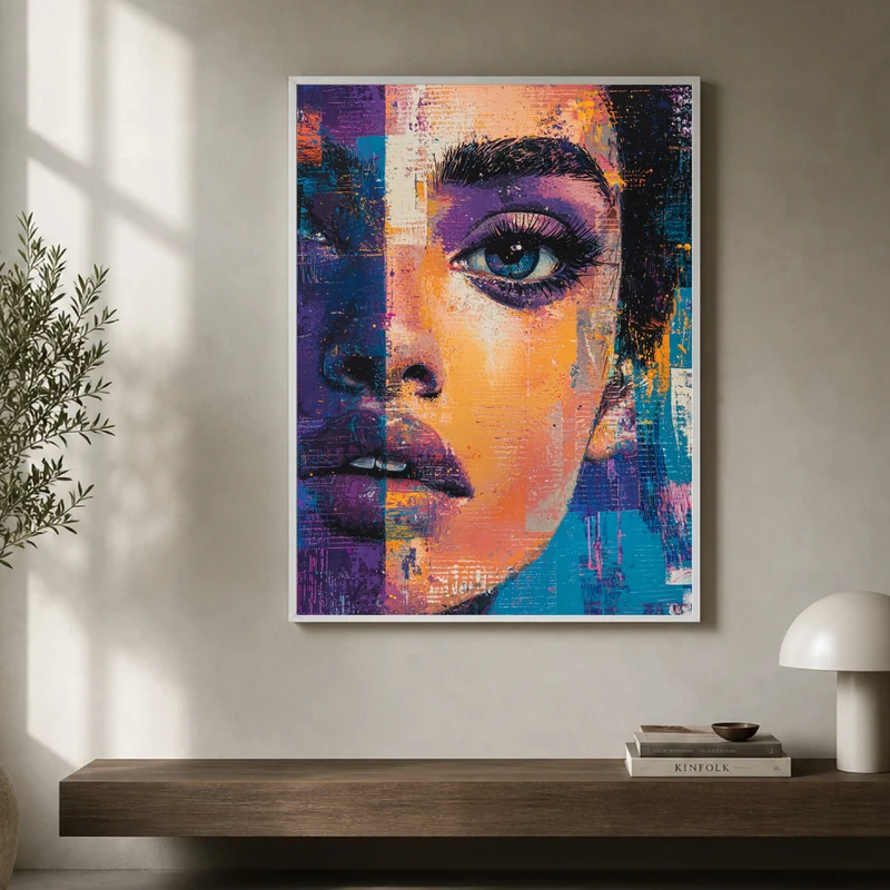 Abstraktes Frauenportrait Poster
