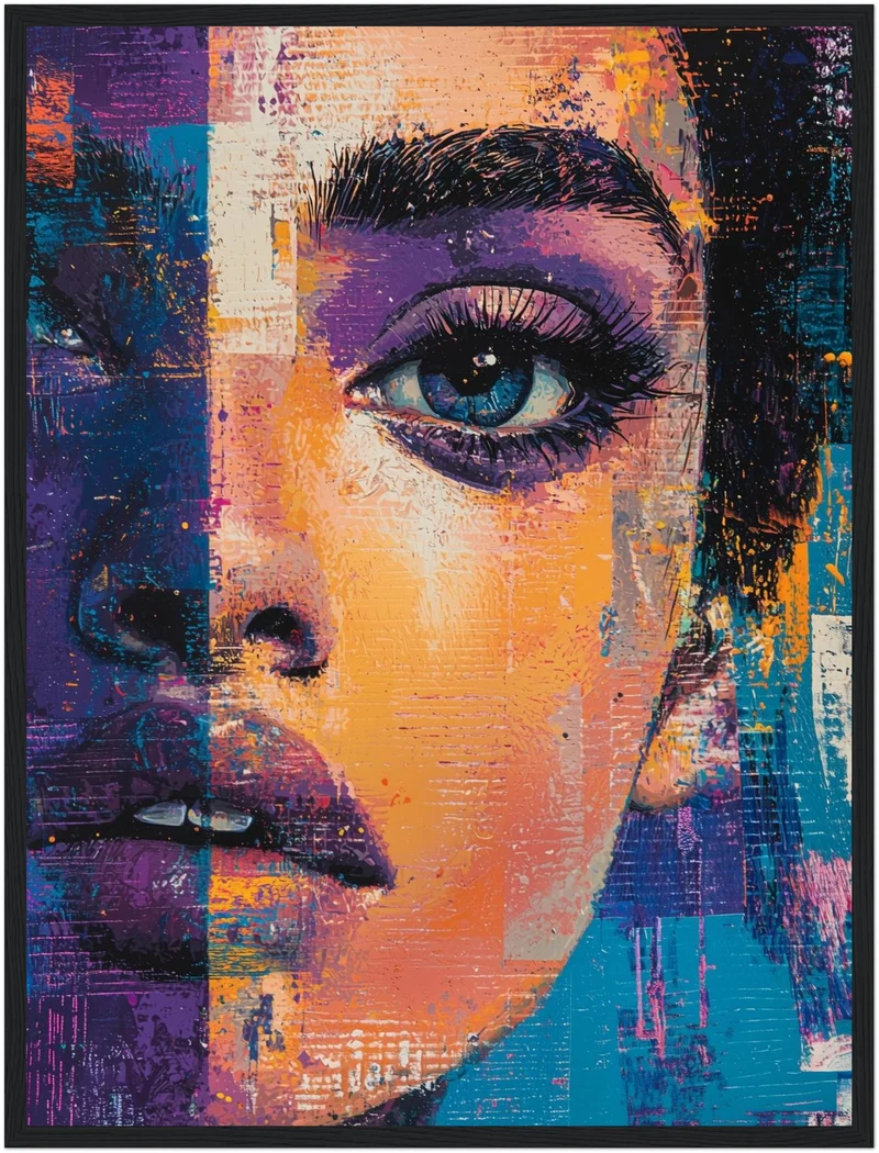 Abstraktes Frauenportrait Poster