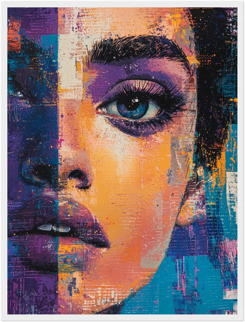 Abstraktes Frauenportrait Poster
