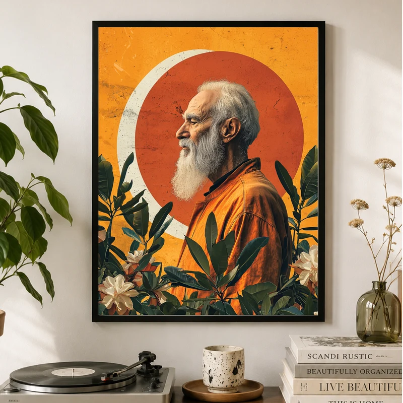 Mann im Sonnenlicht Poster
