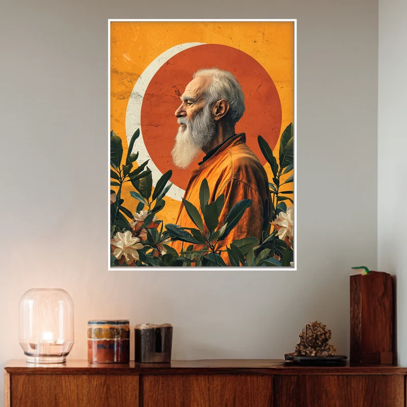 Mann im Sonnenlicht Poster