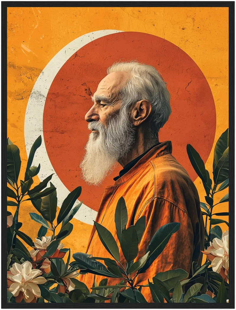 Mann im Sonnenlicht Poster