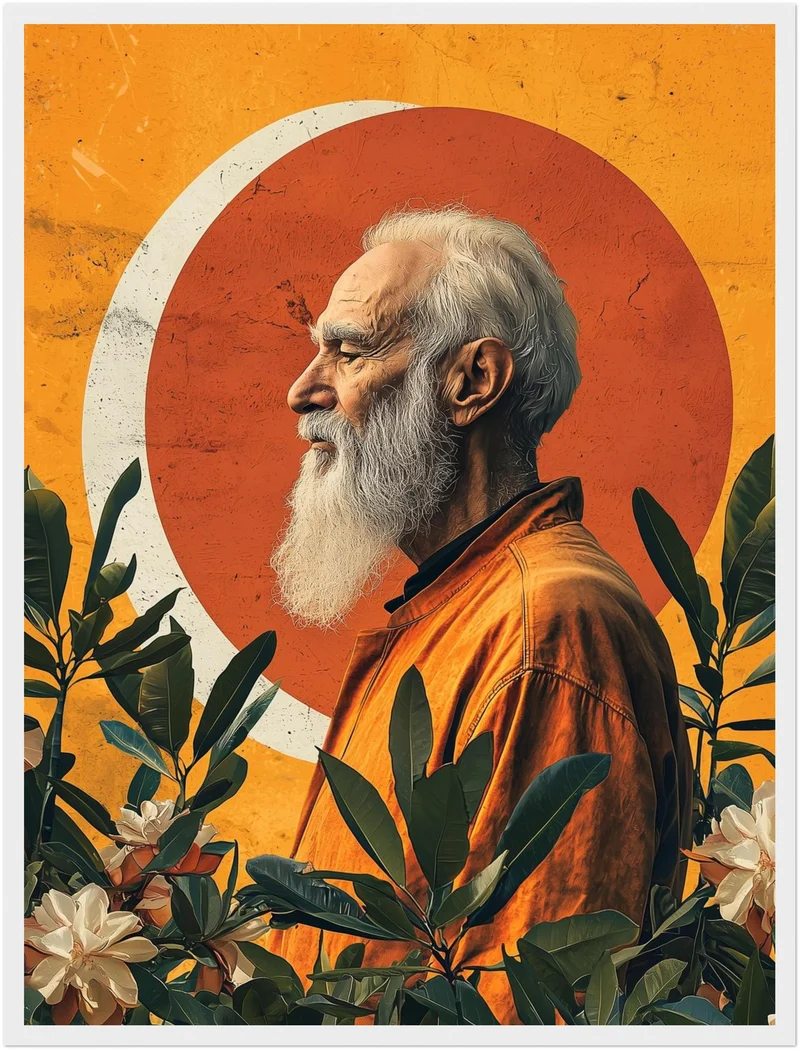 Mann im Sonnenlicht Poster