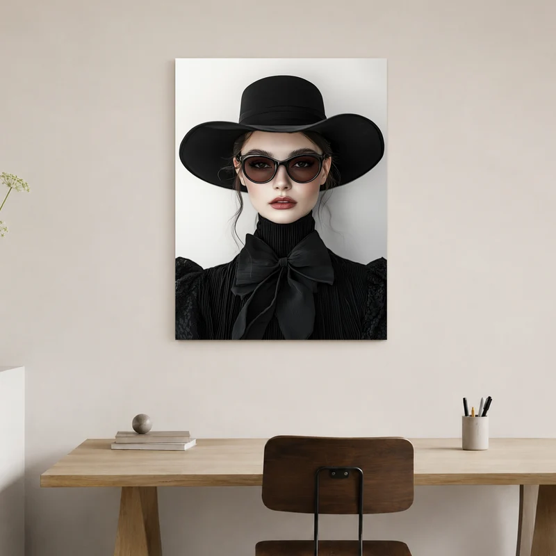 Frau mit Hut Leinwand