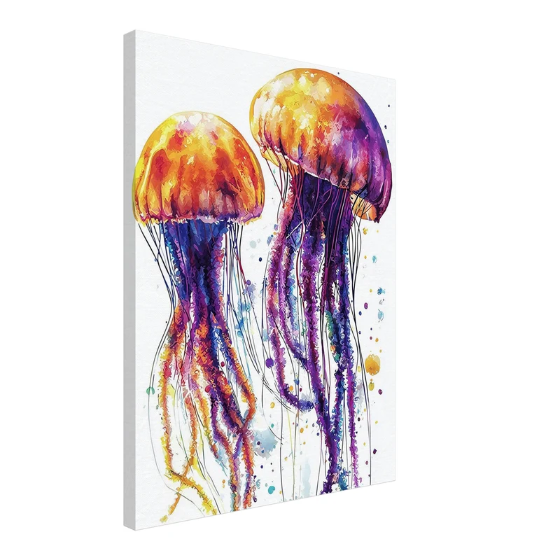 Bunte Quallen im Wasser Leinwand