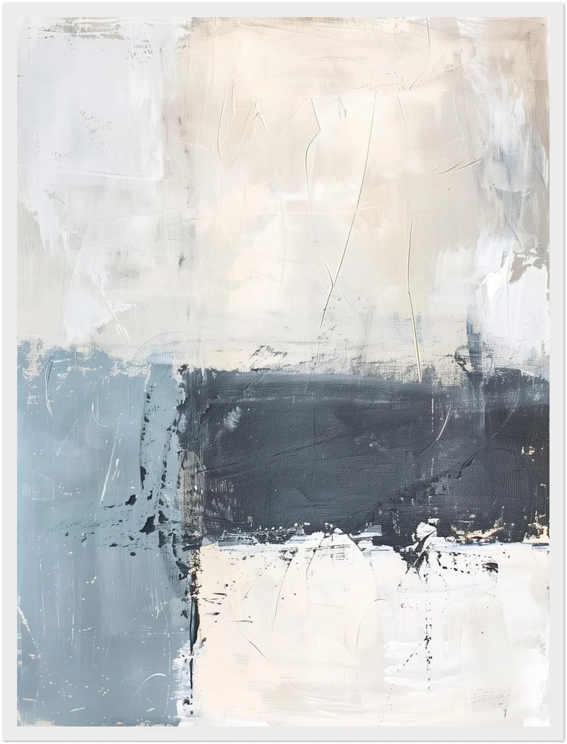 Blau Beige Poster