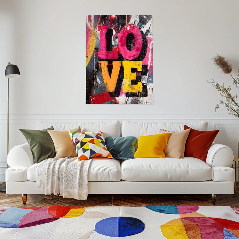 Graffiti Love Leinwandbild