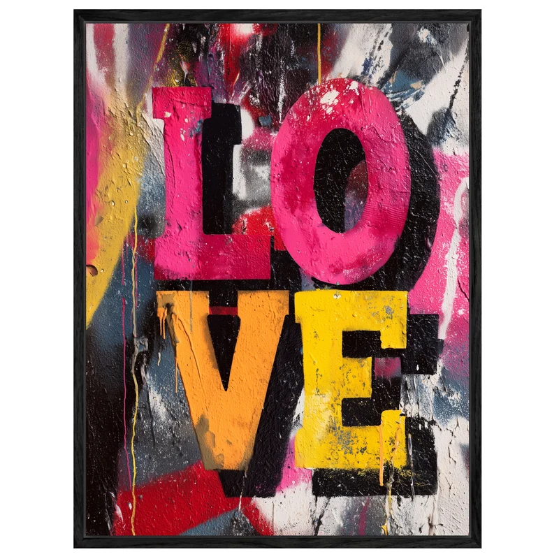 Graffiti Love Leinwandbild