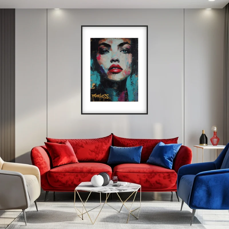 Furchtloses Frauenportrait Poster