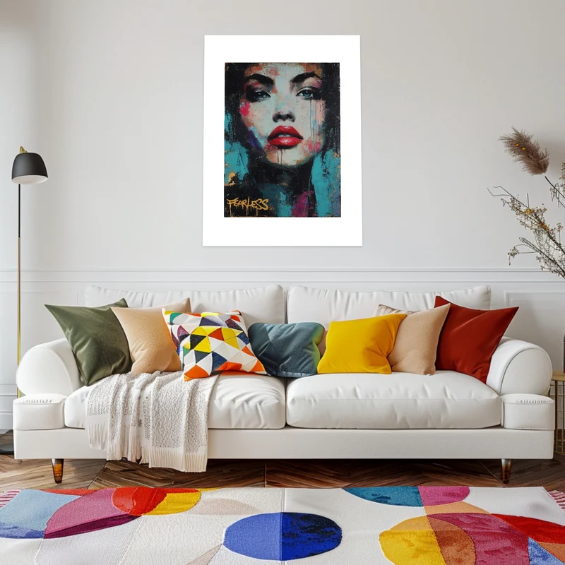 Furchtloses Frauenportrait Poster
