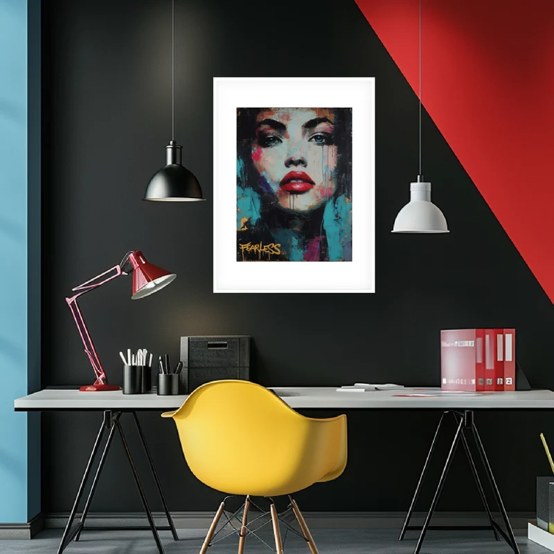 Furchtloses Frauenportrait Poster