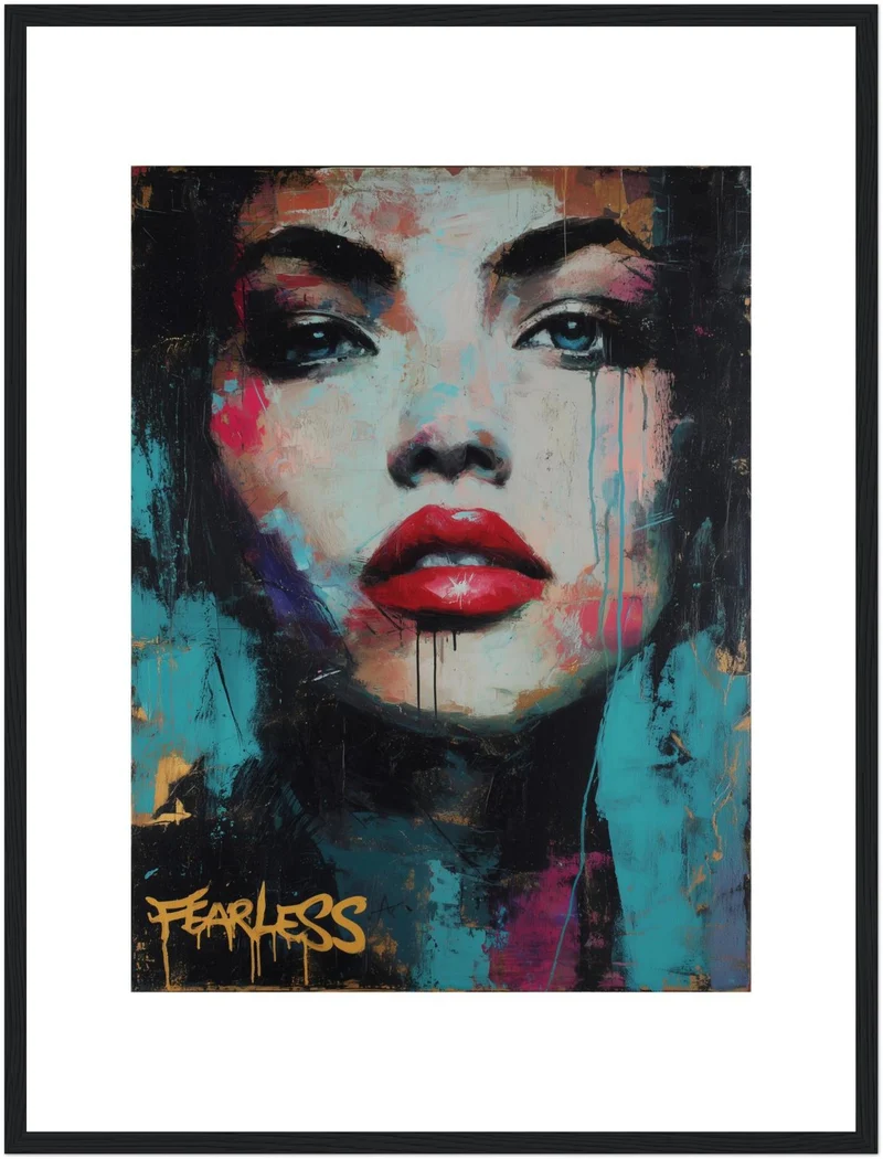 Furchtloses Frauenportrait Poster