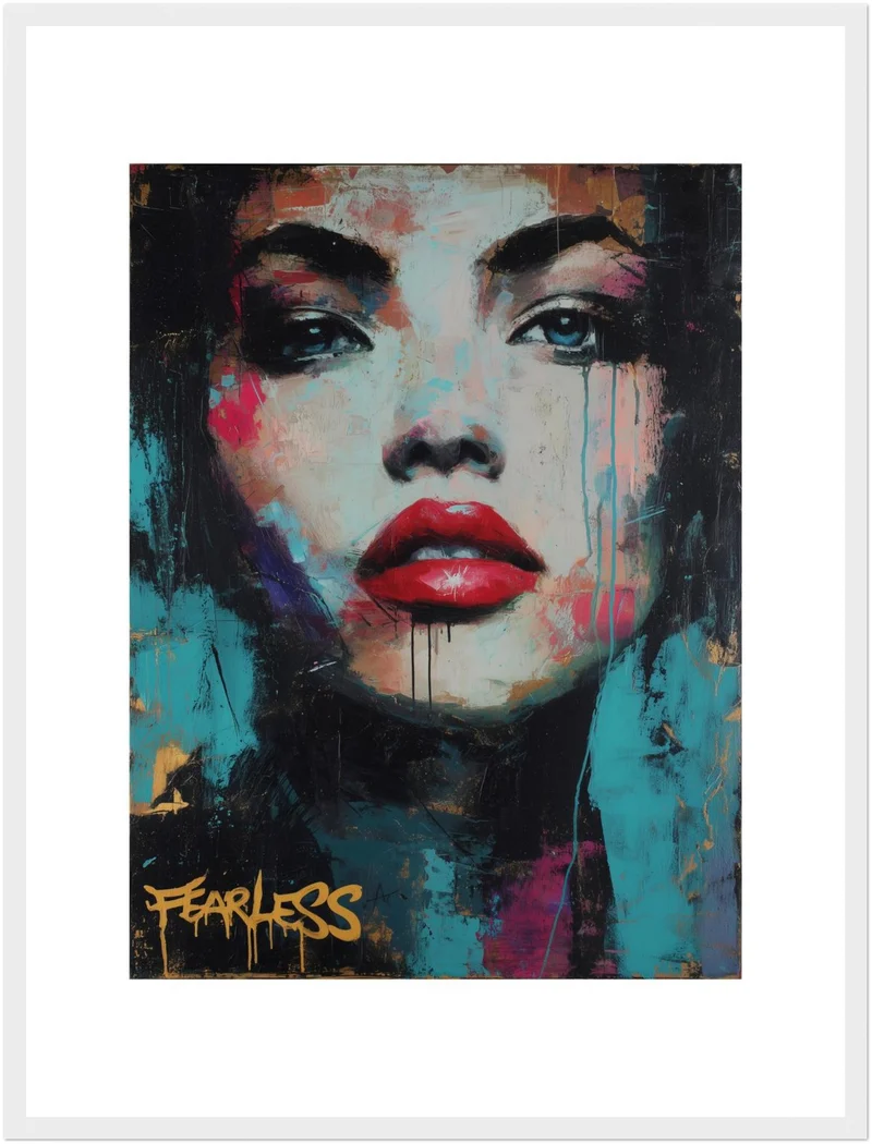 Furchtloses Frauenportrait Poster