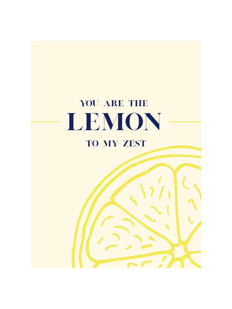 Zitronen Spruch Poster