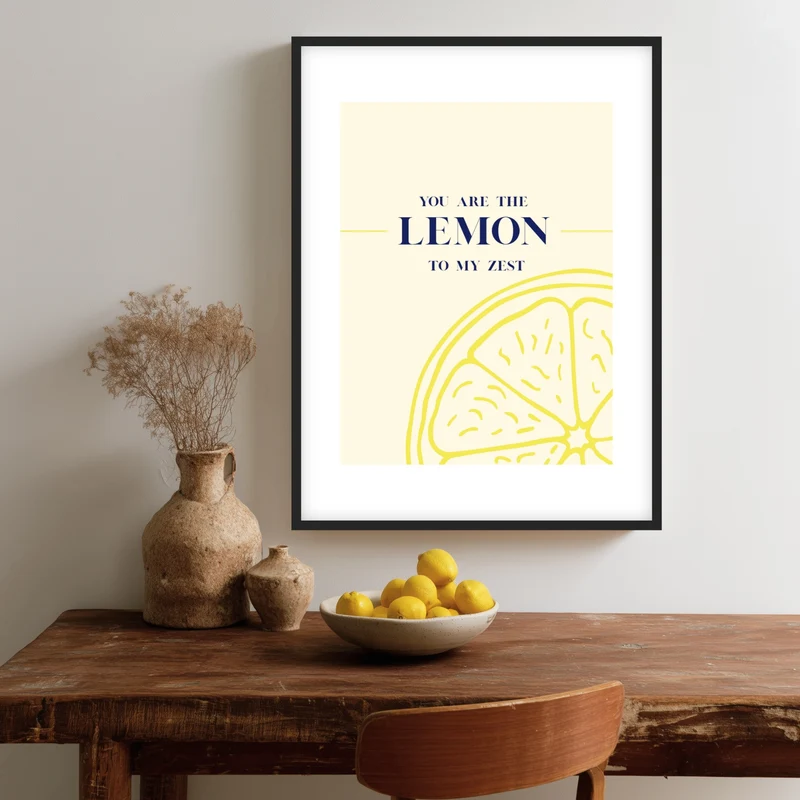 Zitronen Spruch Poster