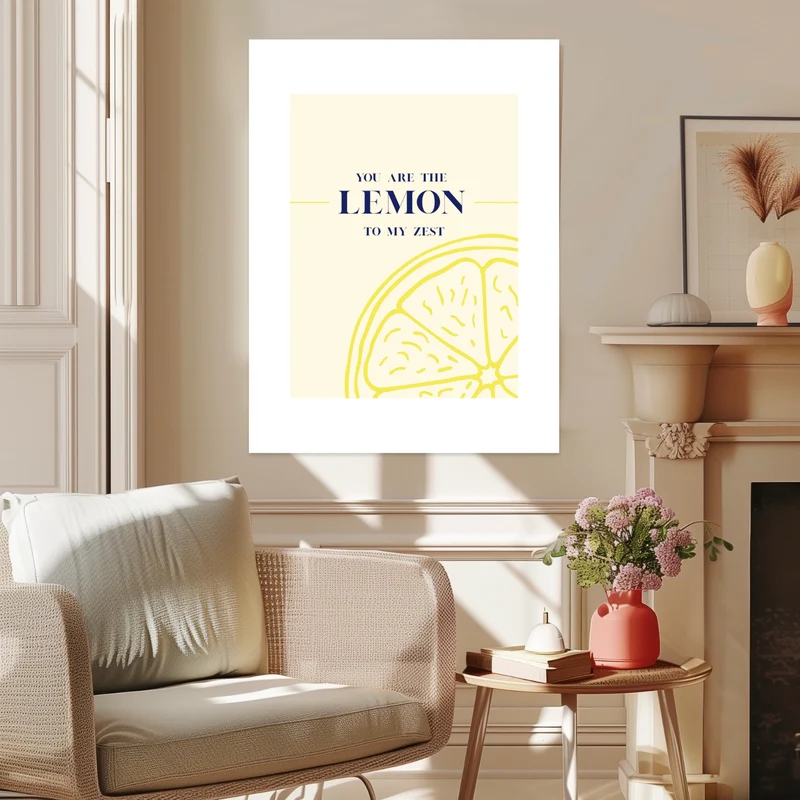 Zitronen Spruch Poster