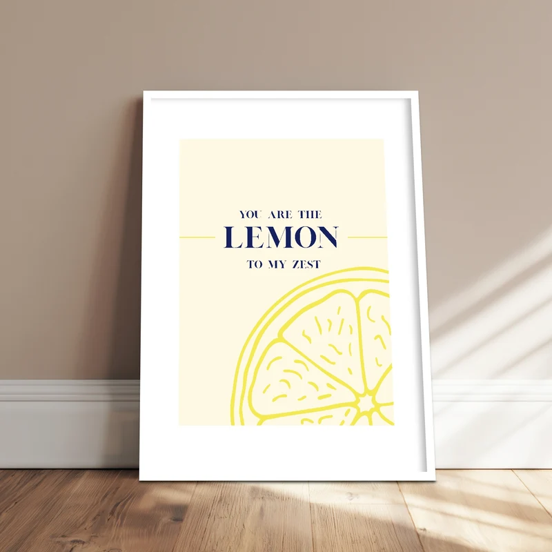 Zitronen Spruch Poster