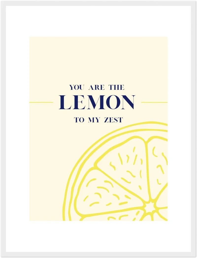 Zitronen Spruch Poster