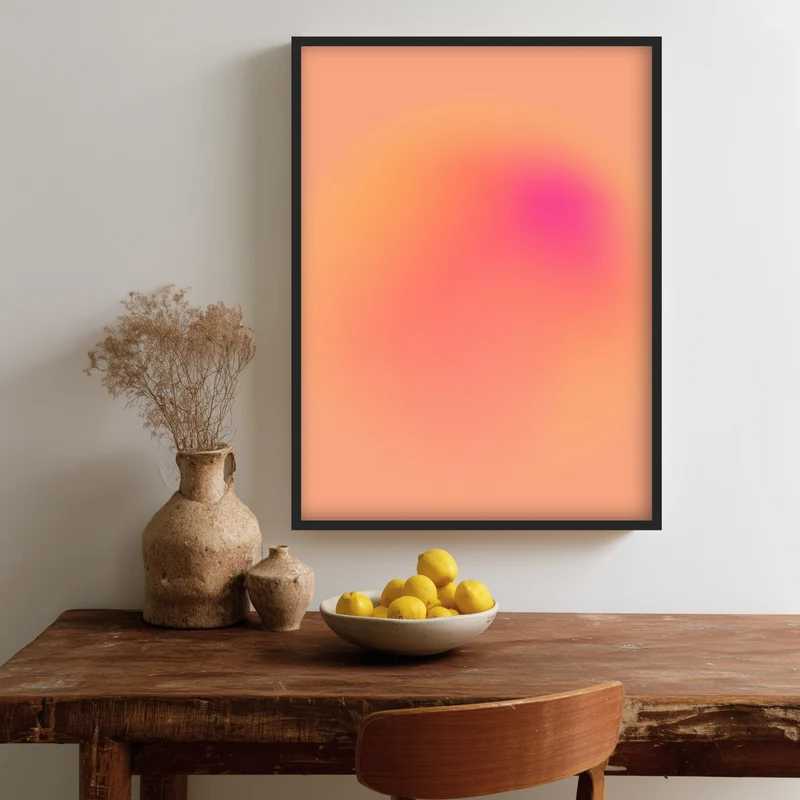 Aura orange-pink Leinwand