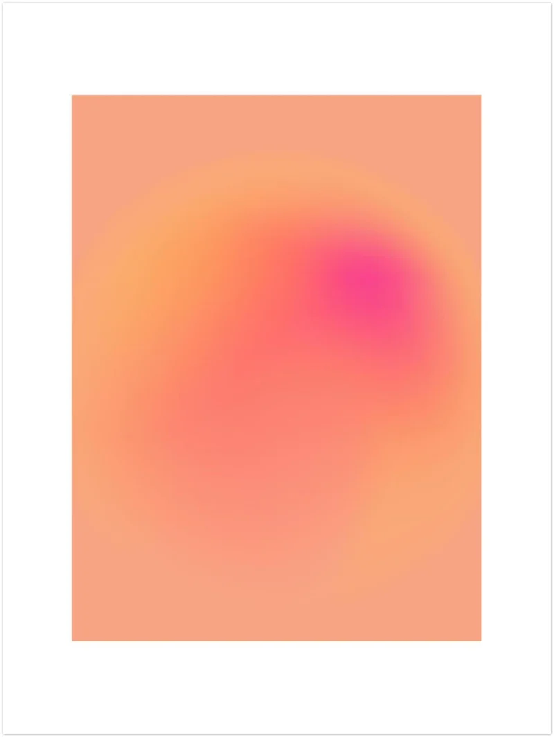 Aura orange-pink Poster