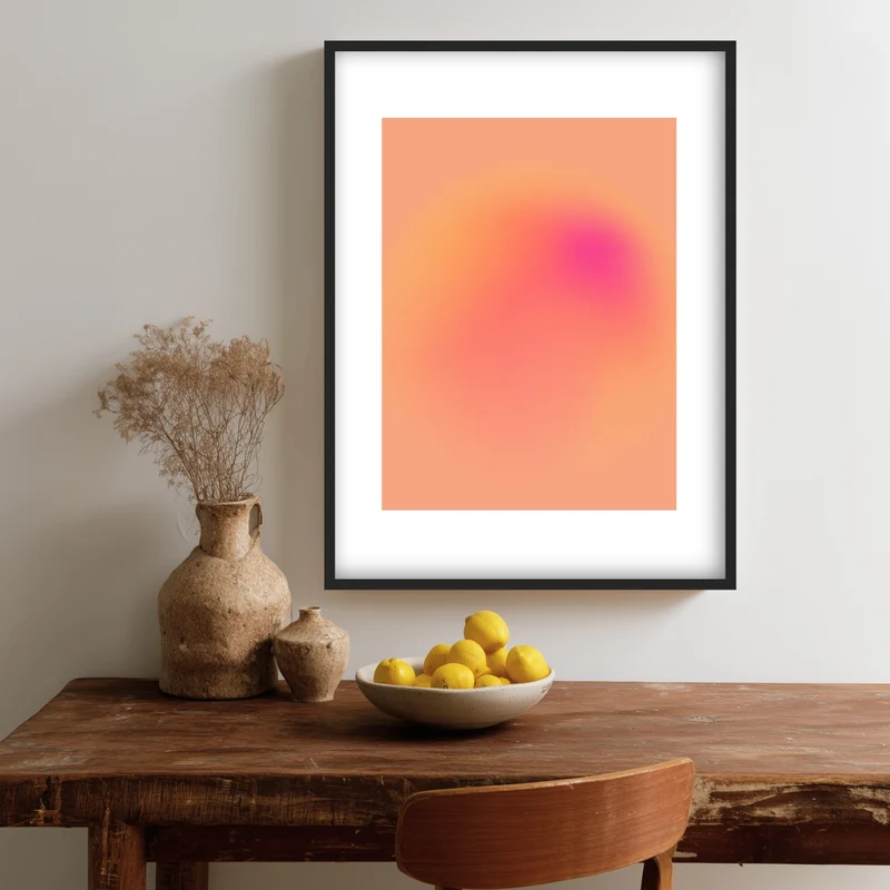 Aura orange-pink Poster