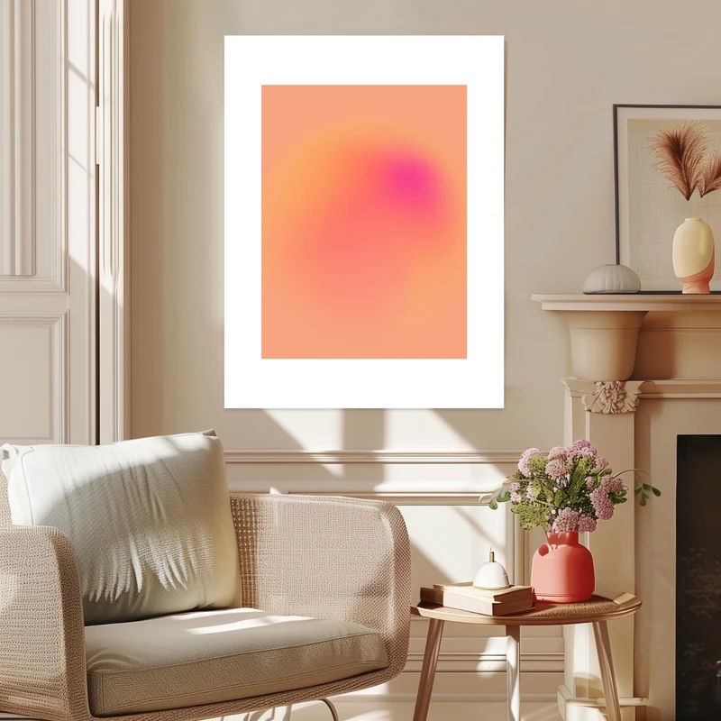 Aura orange-pink Poster