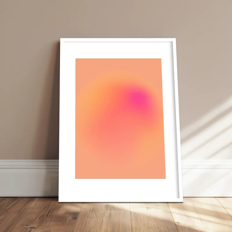 Aura orange-pink Poster