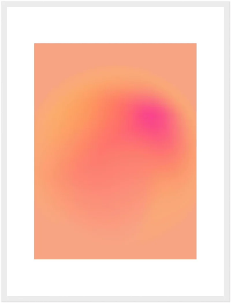 Aura orange-pink Poster