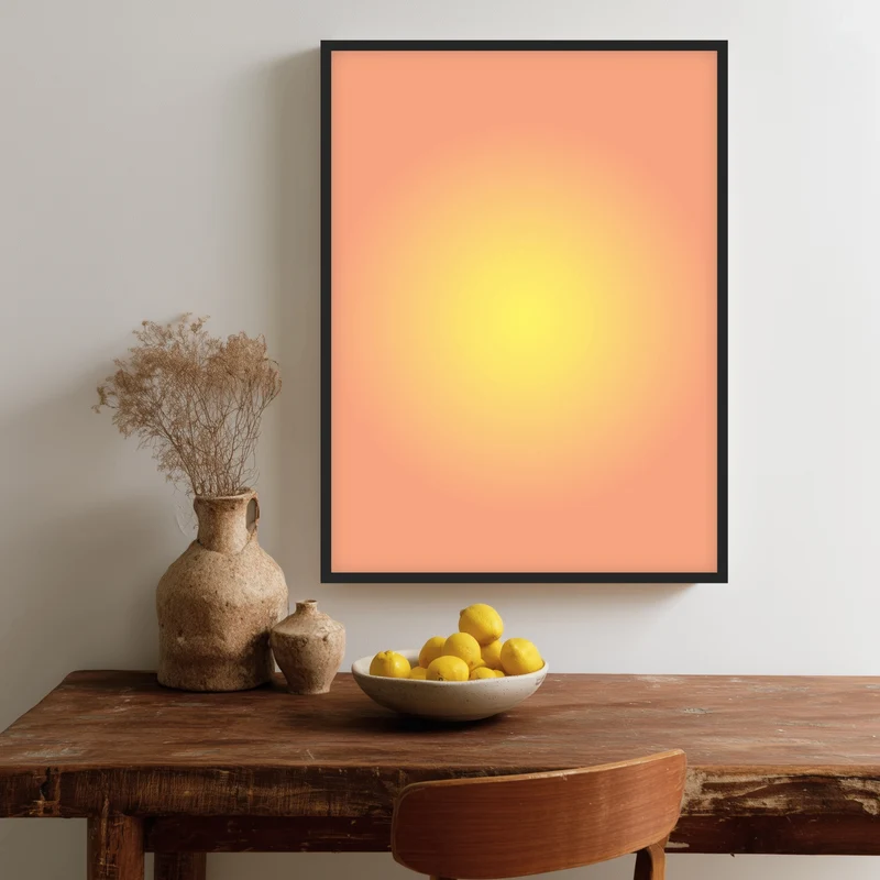 Aura sonnengelb Leinwand