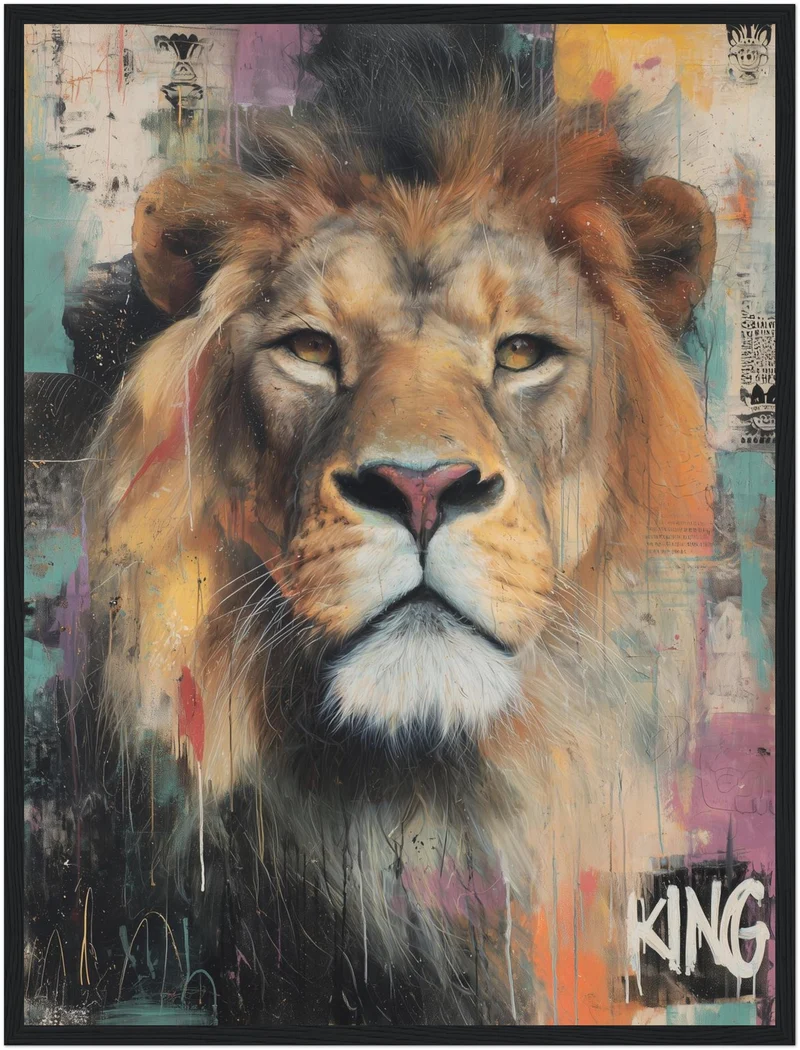 Majestätischer Löwe Poster