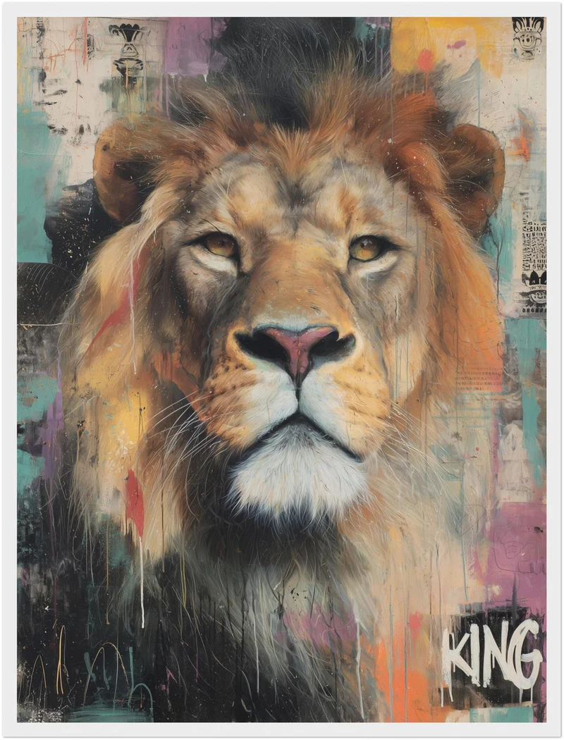 Majestätischer Löwe Poster