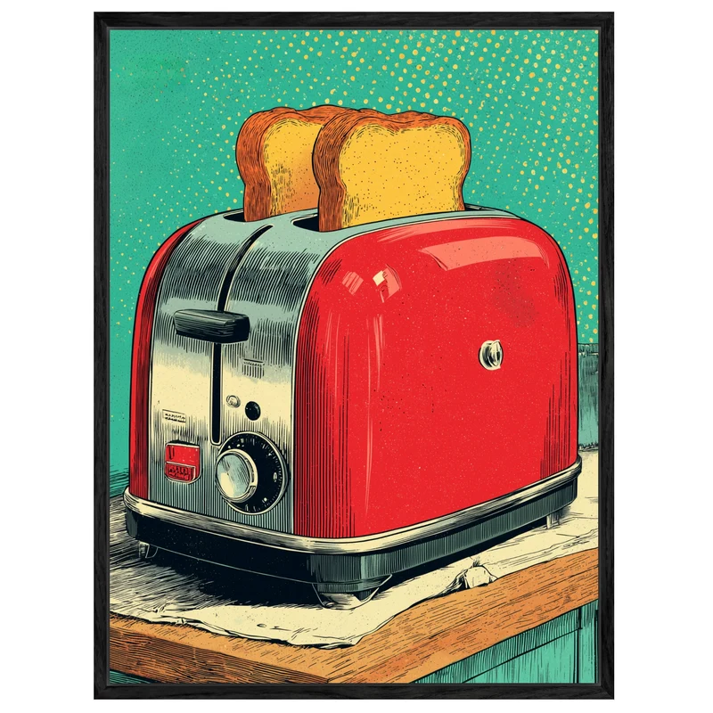 Roter Toaster Leinwandbild