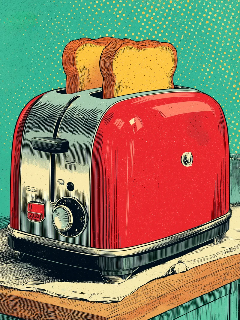 Roter Toaster Poster