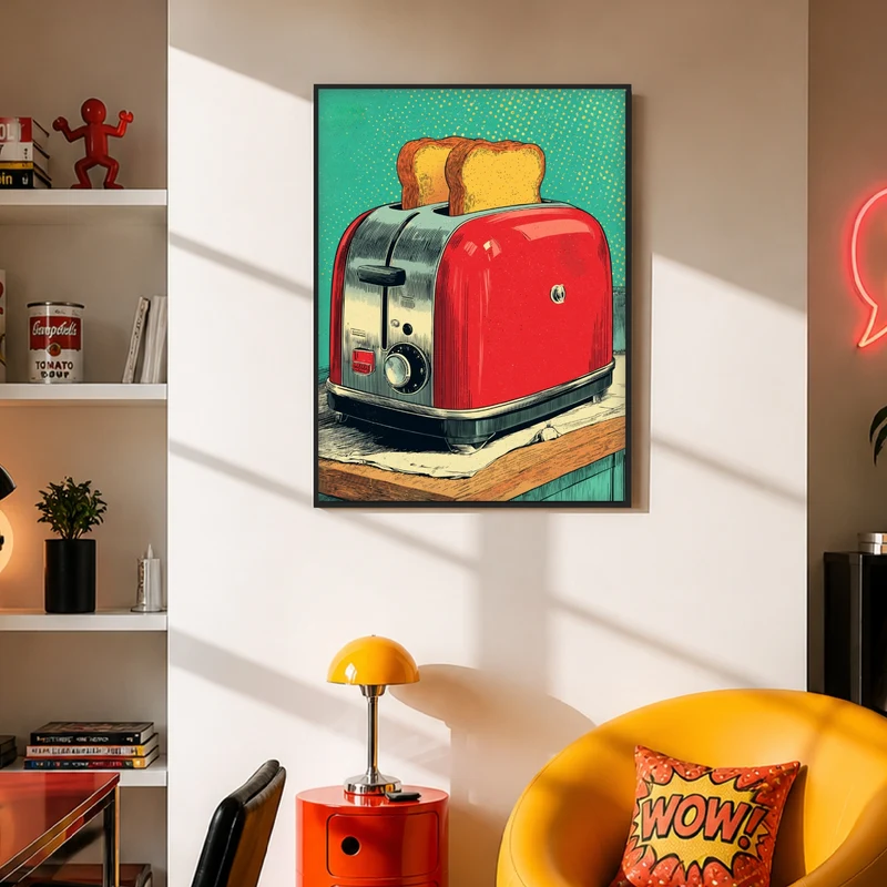 Roter Toaster Poster