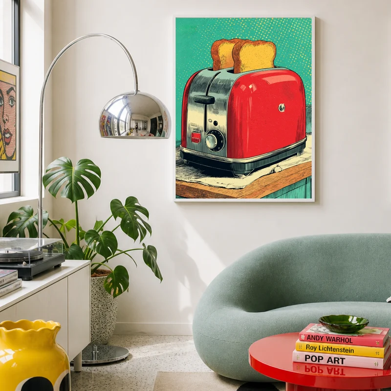 Roter Toaster Poster