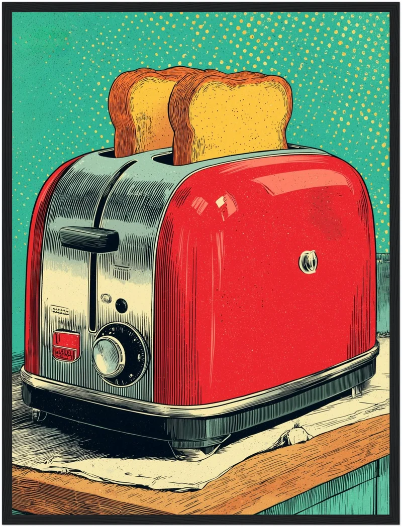 Roter Toaster Poster