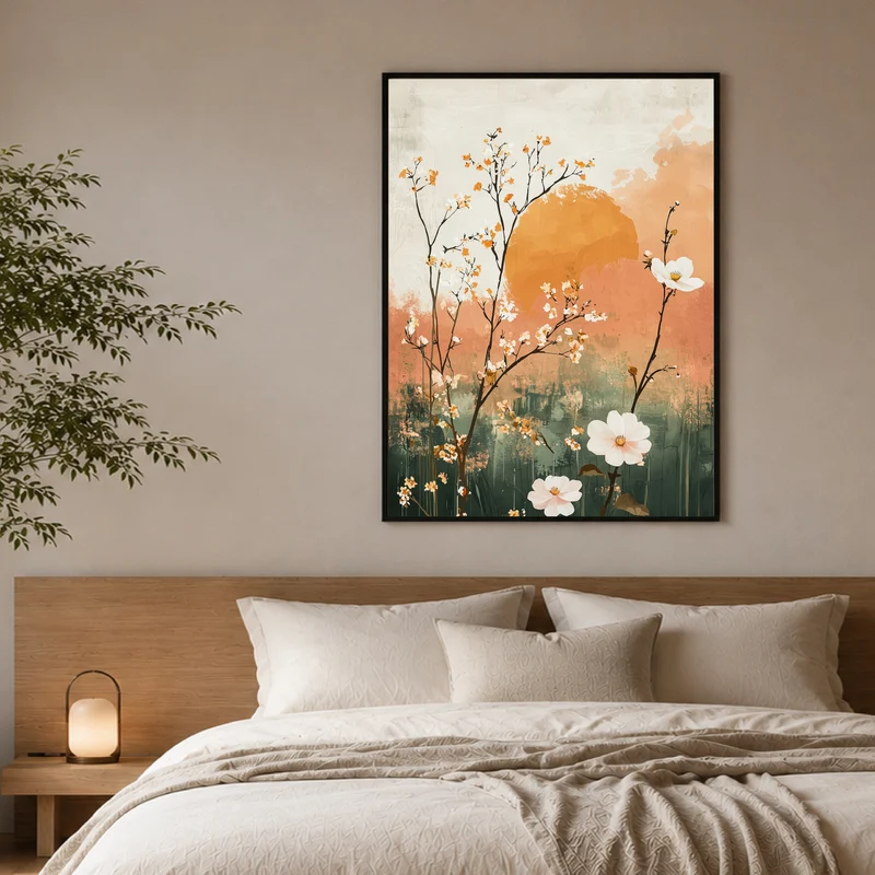 Blütenzweige Aquarell Poster