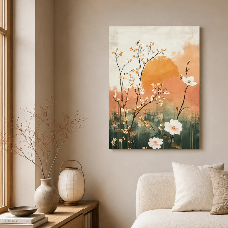 Blütenzweige Aquarell Poster