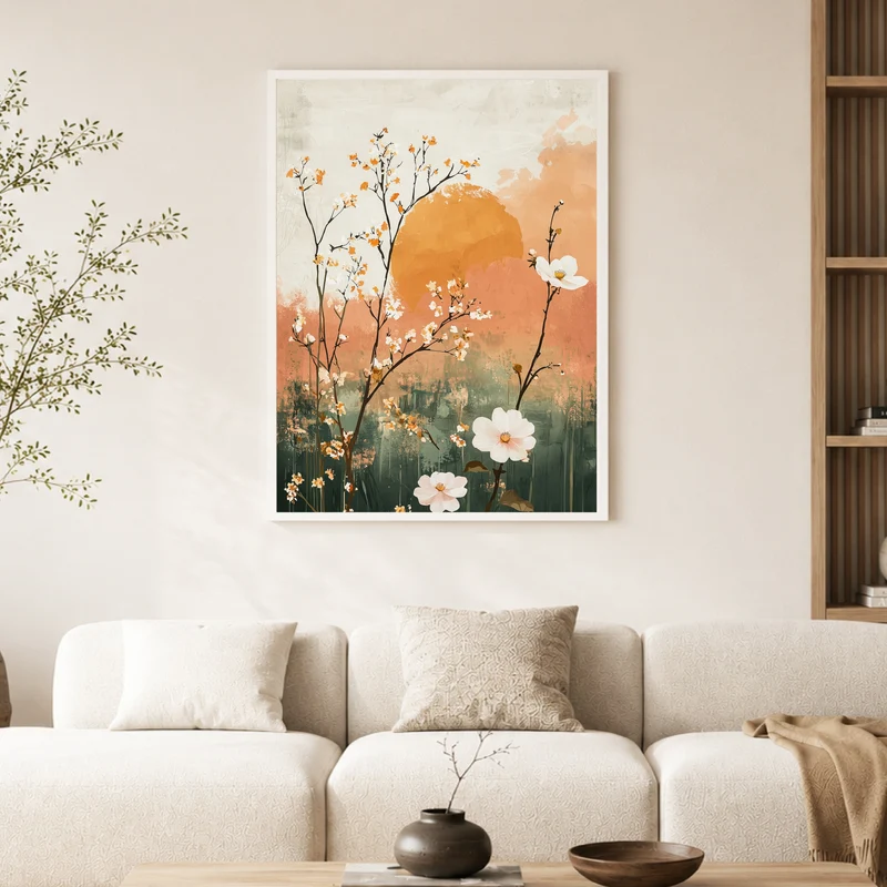 Blütenzweige Aquarell Poster