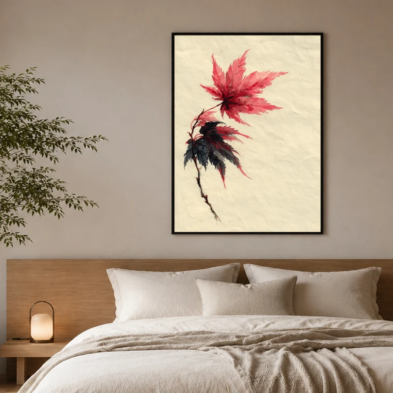 Ahornzweig Aquarell Poster