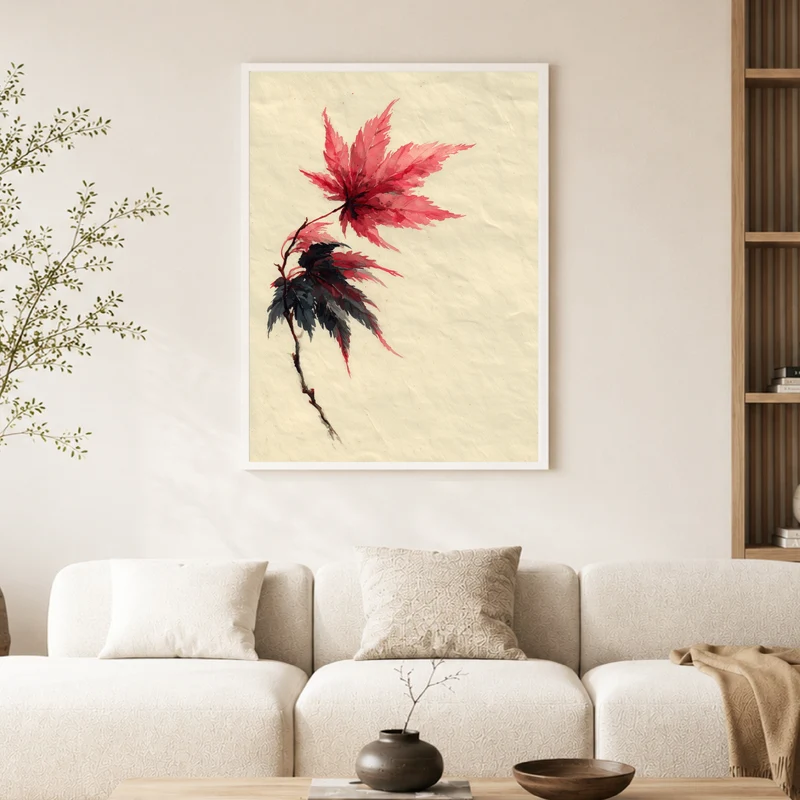 Ahornzweig Aquarell Poster