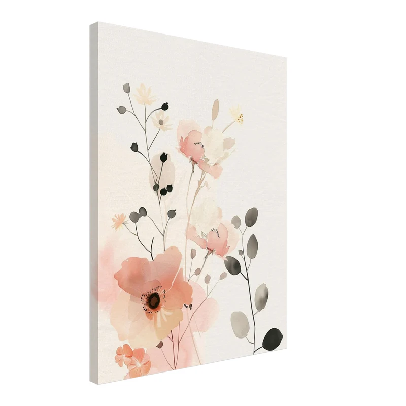 Aquarell Blumenarrangement Leinwand
