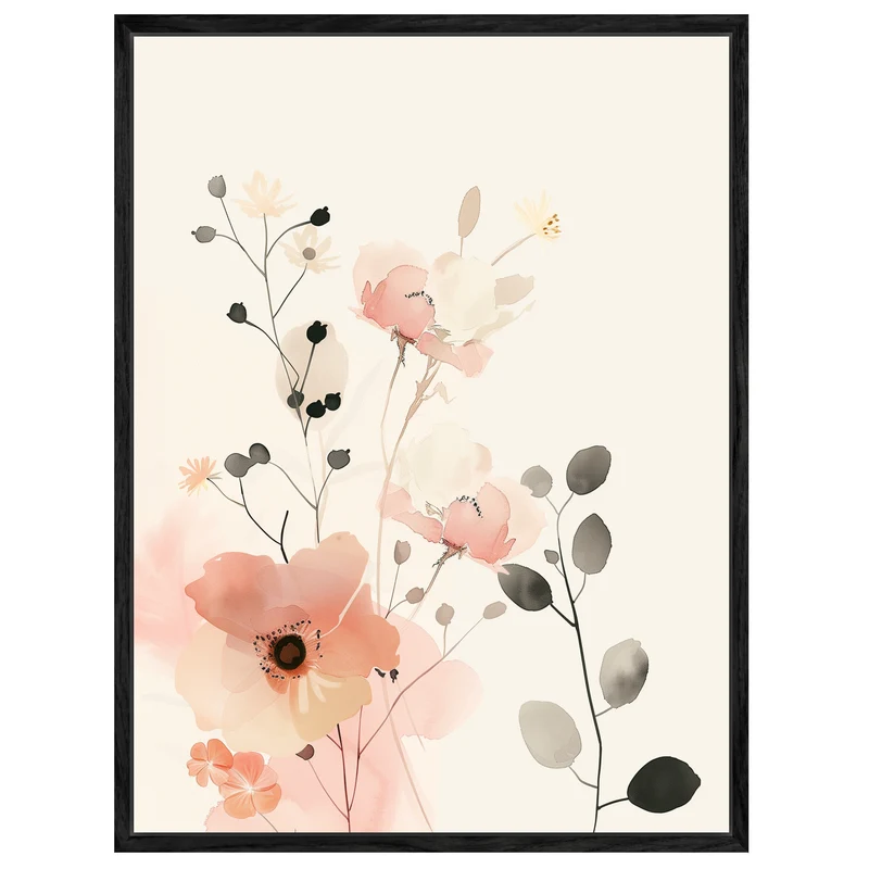 Aquarell Blumenarrangement Leinwand