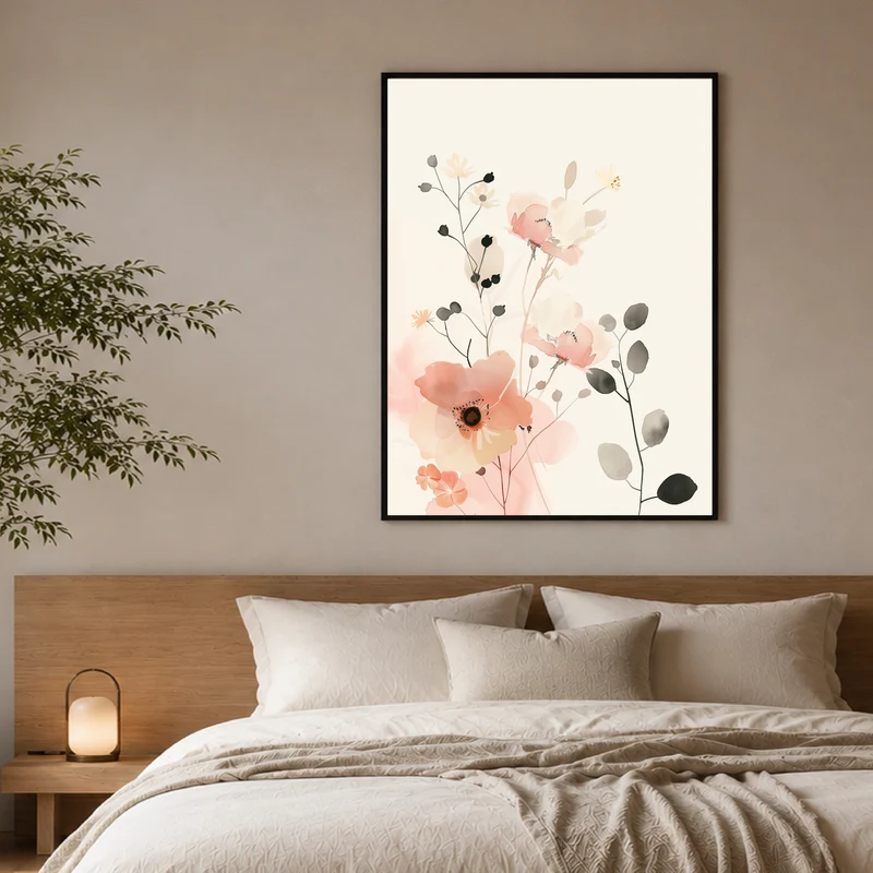 Aquarell Blumenarrangement Poster