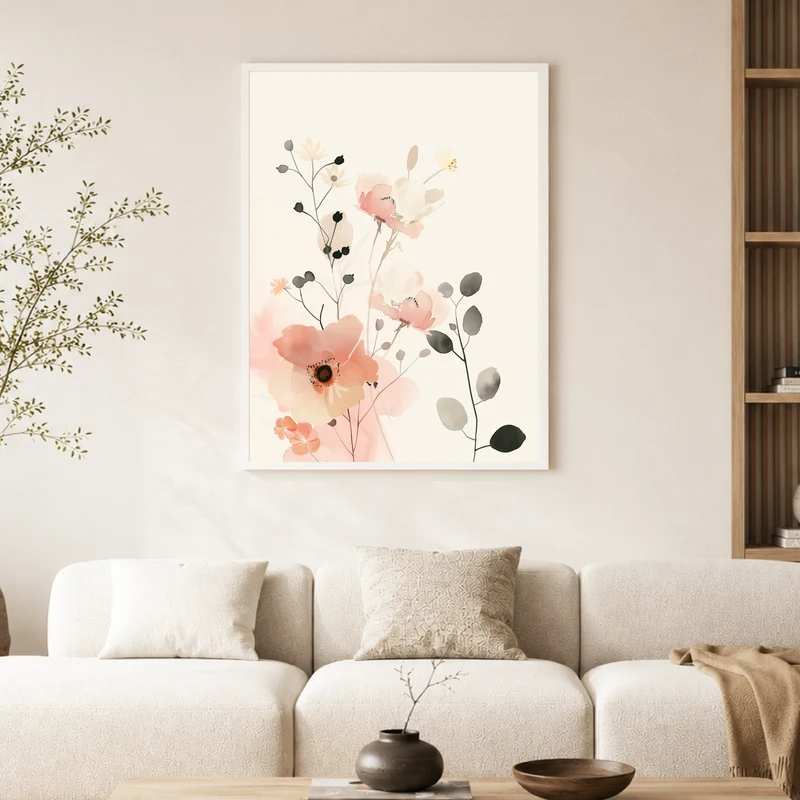 Aquarell Blumenarrangement Poster