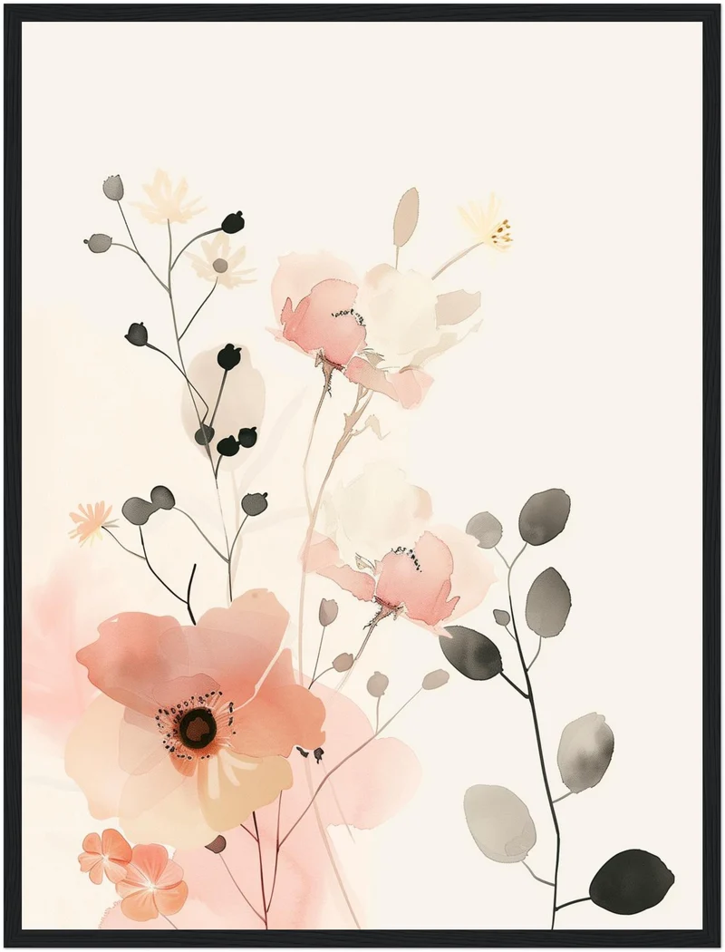 Aquarell Blumenarrangement Poster
