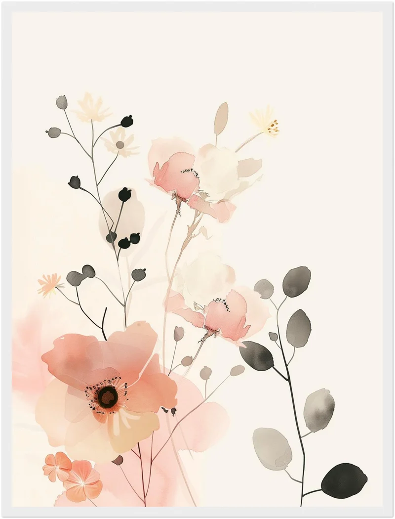 Aquarell Blumenarrangement Poster