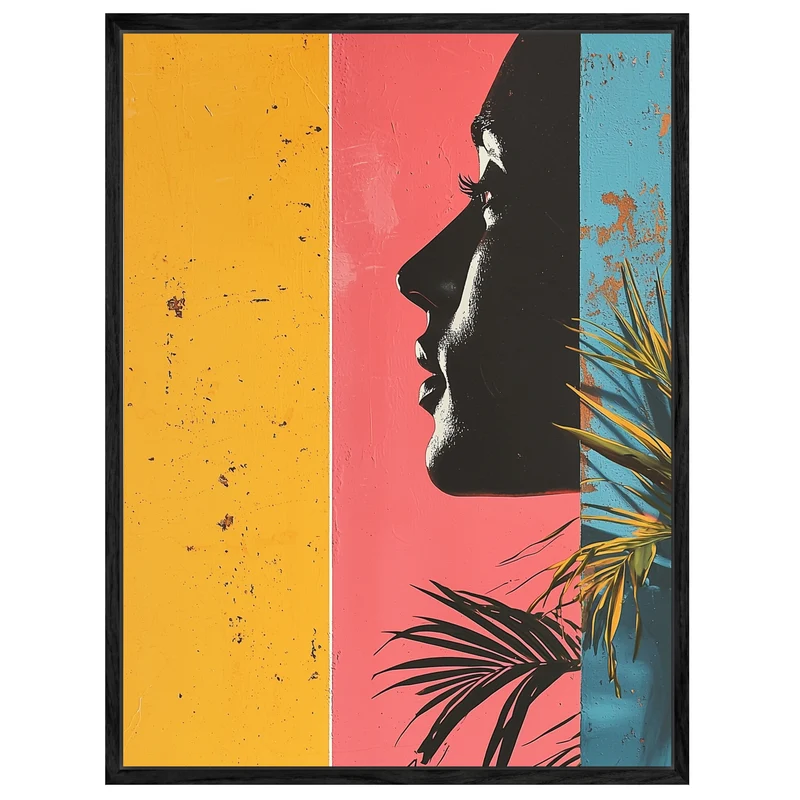 Frau Silhouette Leinwand