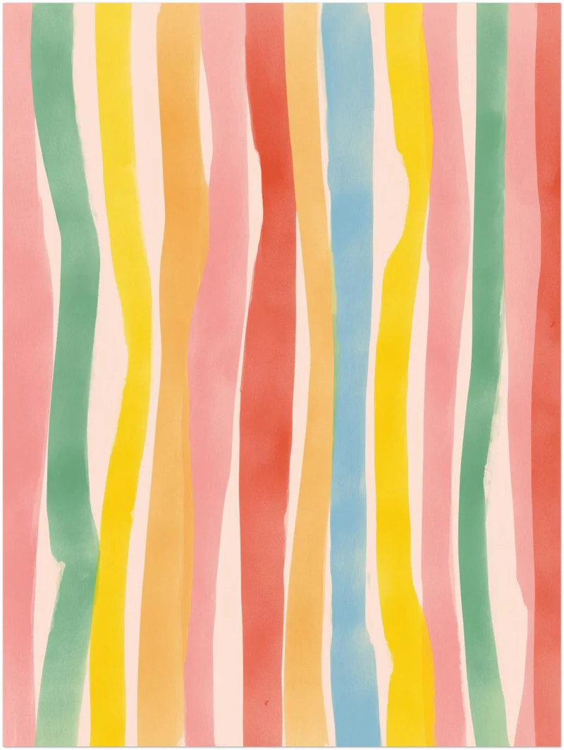 Bunte Streifenmuster Leinwandbild